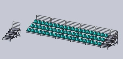 綠蛙菊花扣式可拆卸拼裝看臺