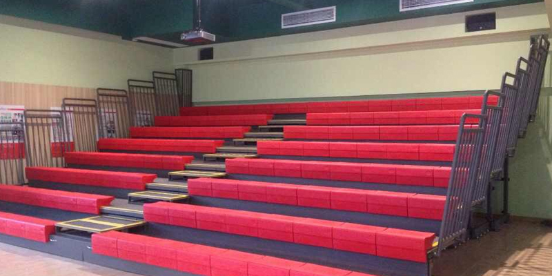 株洲亞太幼兒園平靠背伸縮看臺安裝完工 株洲亞太幼兒園平靠背伸縮看臺安裝完工