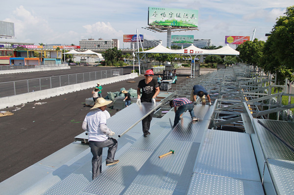 綠蛙環(huán)形可拆卸拼裝看臺